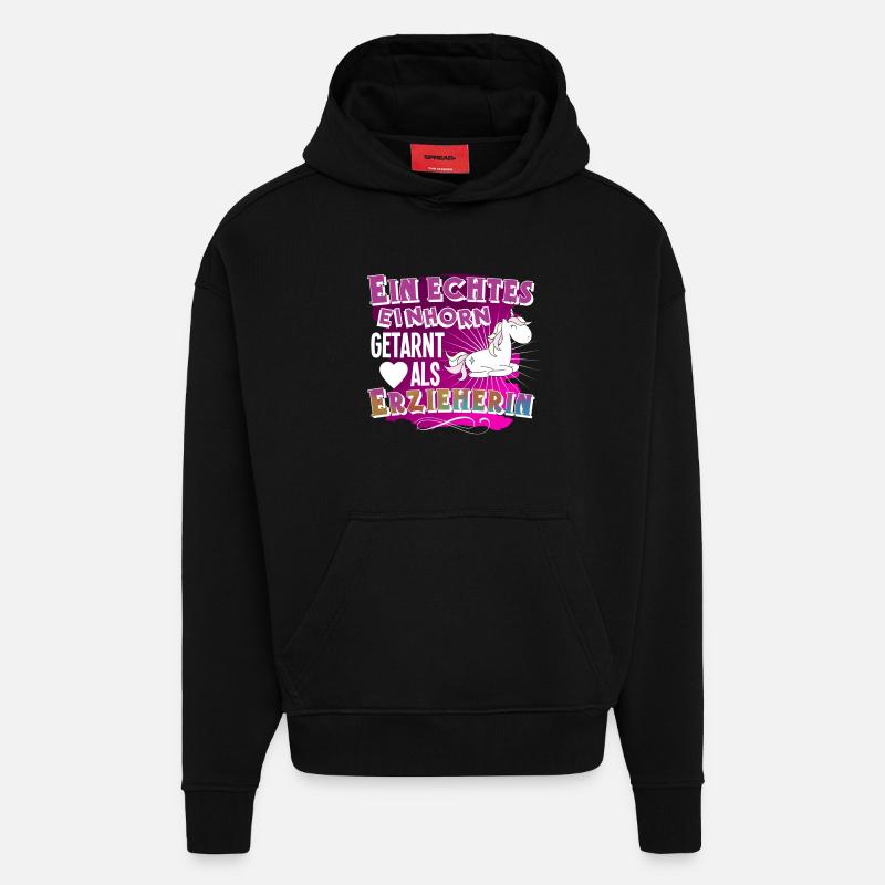 educator - Hoodie- made by SPREAD  - SOLID BLACK