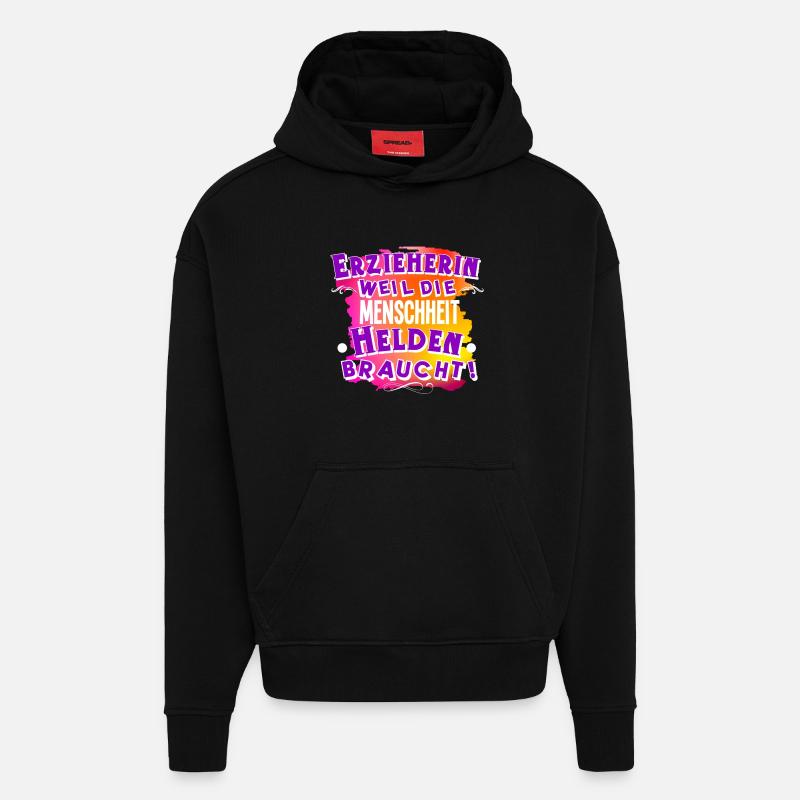 Erzieherin - Hoodie- made by SPREAD  - SOLID BLACK