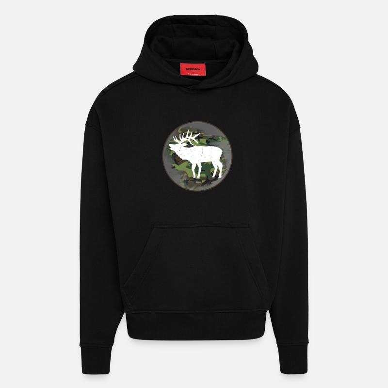Jäger Jagen Elch - Hoodie- made by SPREAD  - SOLID BLACK