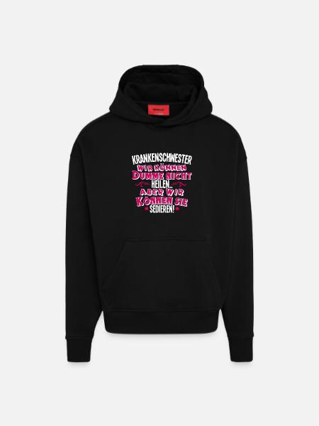 nurse - Hoodie- made by SPREAD - SOLID BLACK