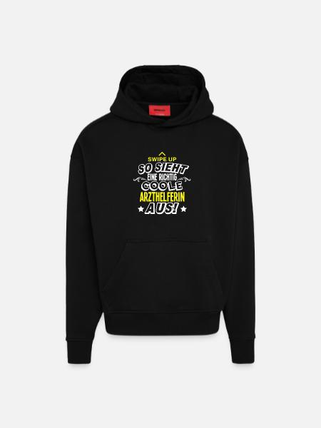 Arzthelferin - Hoodie- made by SPREAD - SOLID BLACK