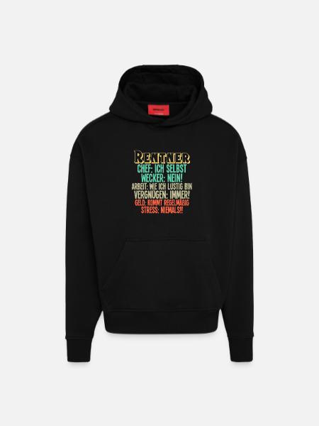 Rentner Rente - Hoodie- made by SPREAD  - SOLID BLACK