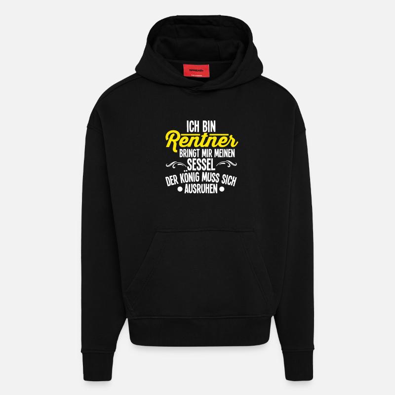 Rentner - Hoodie- made by SPREAD  - SOLID BLACK