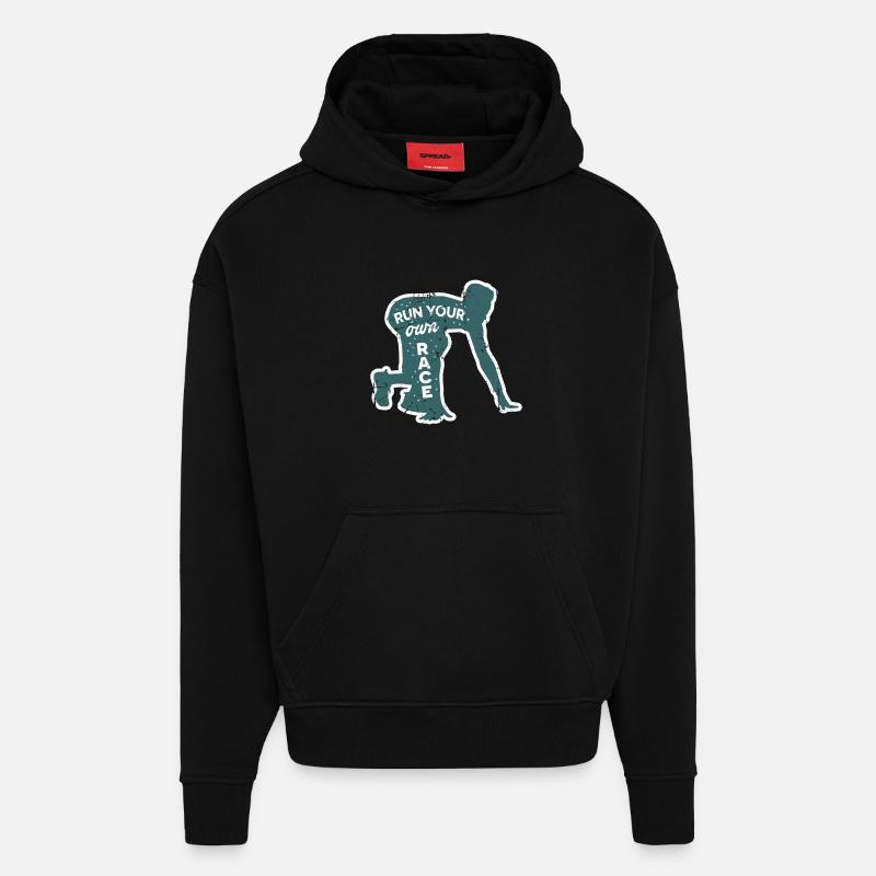 Läufer Motivation - Hoodie- made by SPREAD - SOLID BLACK