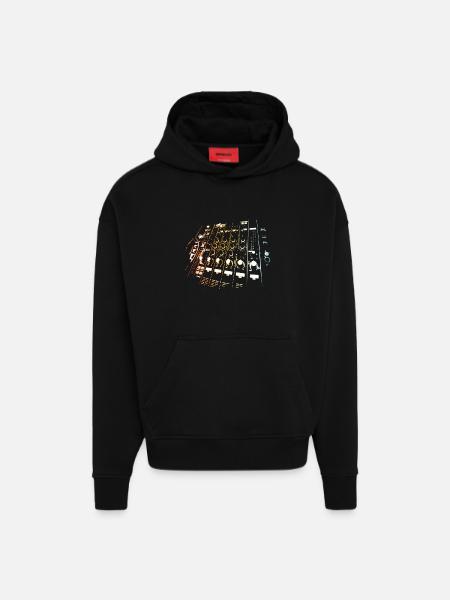 DISC JOCKEY - Hoodie- made by SPREAD - SOLID BLACK