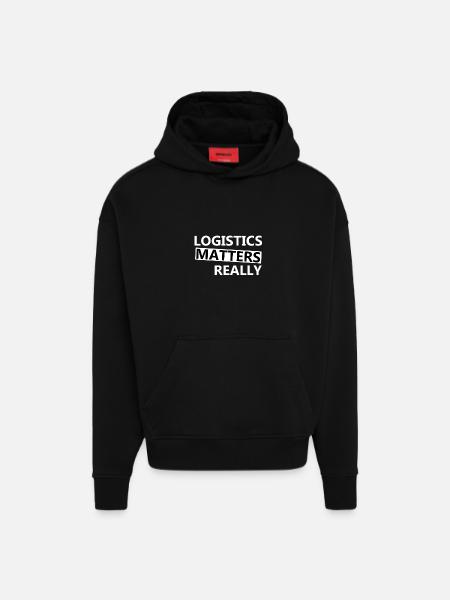 Logistik und Transport - Hoodie- made by SPREAD - SOLID BLACK