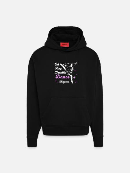 Eat sleep dance - Hoodie- made by SPREAD  - SOLID BLACK