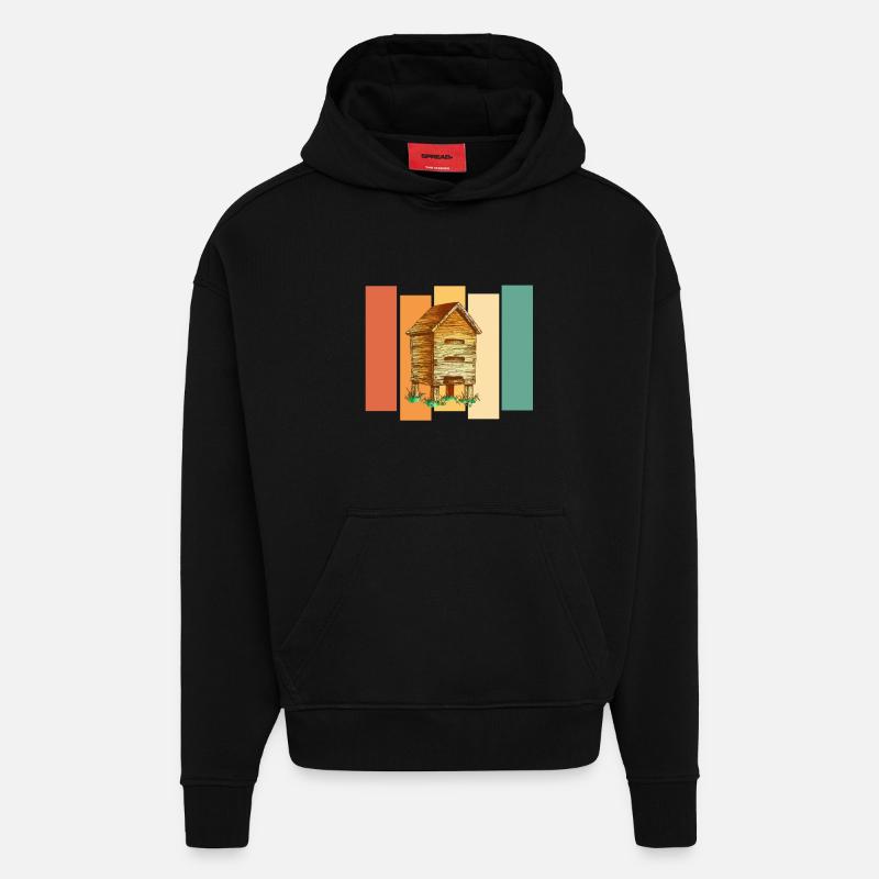 Bees beekeepers - Hoodie- made by SPREAD  - SOLID BLACK