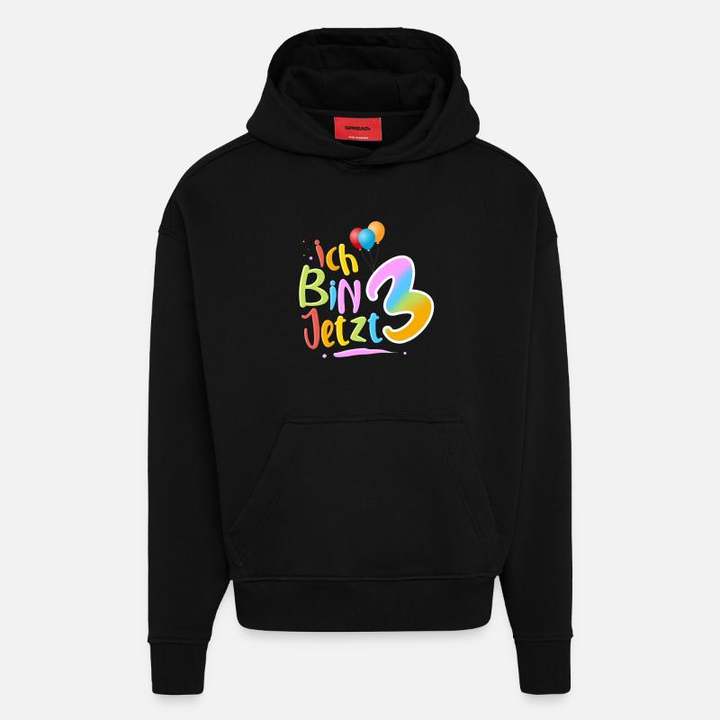 Ich Bin 3 - Hoodie- made by SPREAD  - SOLID BLACK