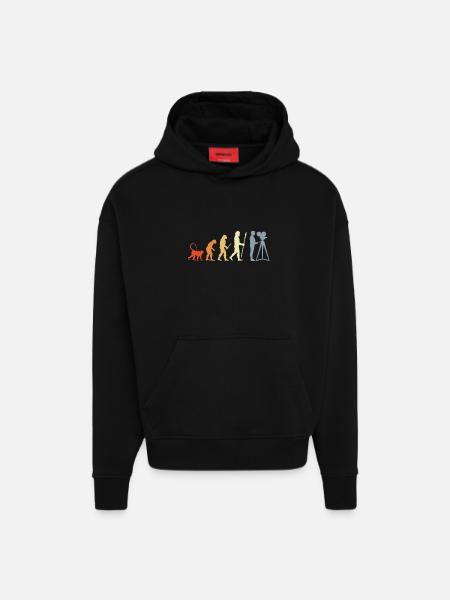 Kameramann Evolution - Hoodie- made by SPREAD - SOLID BLACK