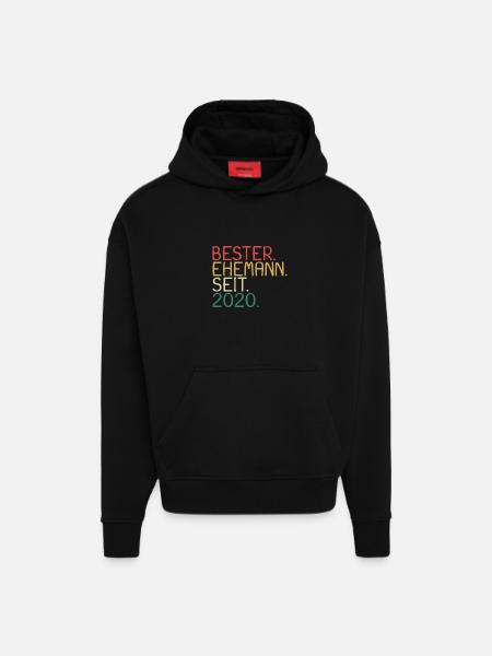 Bester Ehemann seit 2020 - Hoodie- made by SPREAD  - SOLID BLACK