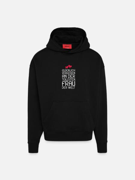 Glücklich vergeben - Hoodie- made by SPREAD  - SOLID BLACK