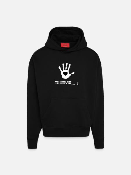 Tiiiiime FPH - Hoodie- made by SPREAD - SOLID BLACK