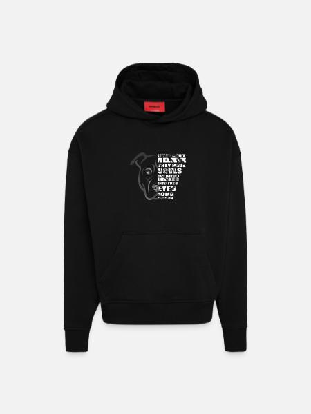 Soul Pitbull Dog Lover - Hoodie- made by SPREAD  - SOLID BLACK