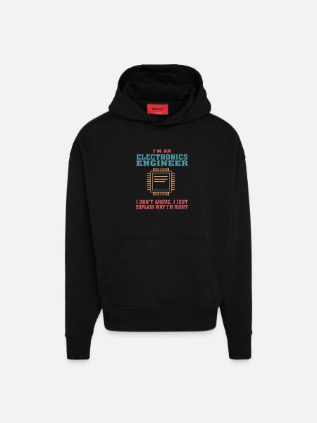 Funny Electronics Engineering Zitat für Electronic - Hoodie- made by SPREAD - SOLID BLACK
