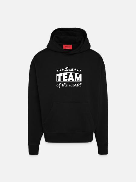 Team - Hoodie- made by SPREAD - SOLID BLACK
