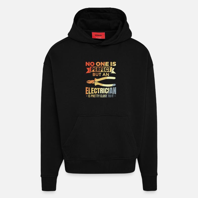 Elektriker Witz - Hoodie- made by SPREAD  - SOLID BLACK