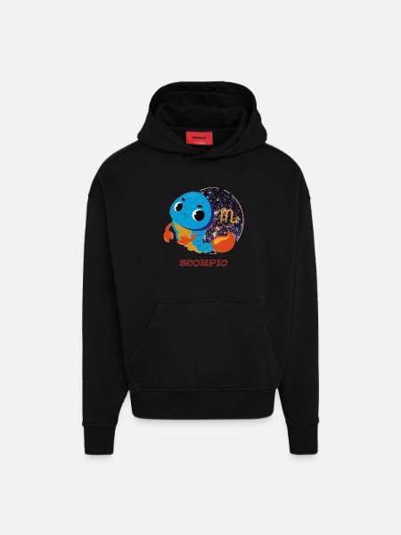 Sternzeichen Skorpion - Hoodie- made by SPREAD  - SOLID BLACK