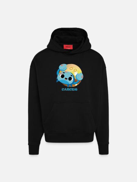 Sternzeichenkrebs - Hoodie- made by SPREAD  - SOLID BLACK