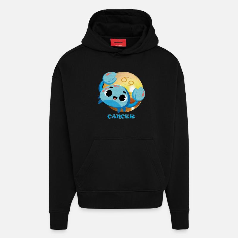 Sternzeichenkrebs - Hoodie- made by SPREAD  - SOLID BLACK