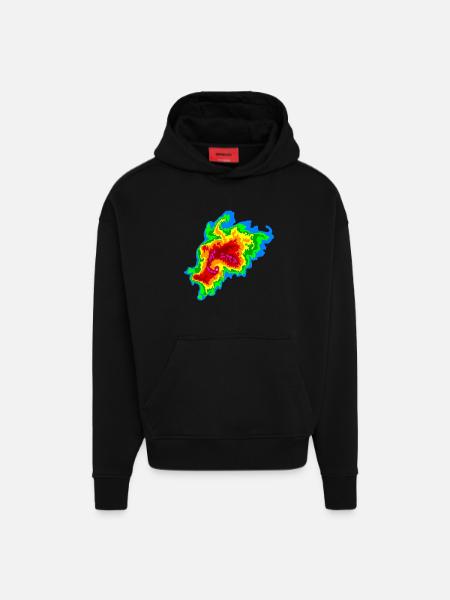 Joplin , Tornado, Radar, Stormchaser - Hoodie- made by SPREAD  - SOLID BLACK