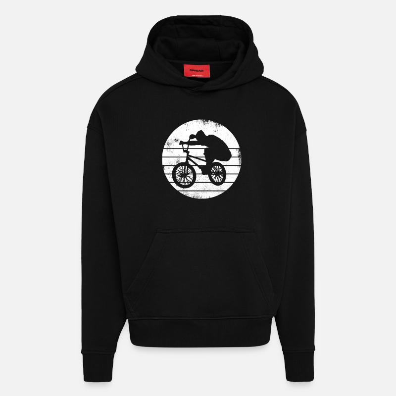 BMX Radfahrer - Hoodie- made by SPREAD  - SOLID BLACK