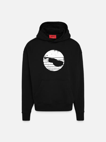 Violin Sketch - Hoodie- made by SPREAD - SOLID BLACK