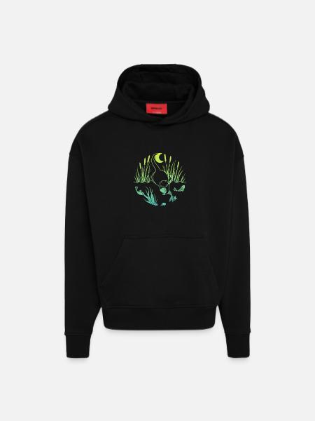 Mitternachtsfang - Hoodie- made by SPREAD  - SOLID BLACK