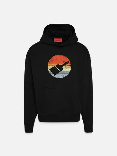 Painter, Varnisher, Brush - Hoodie- made by SPREAD - SOLID BLACK
