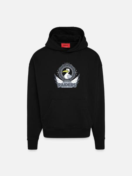 Seagull Raiders - Hoodie- made by SPREAD  - SOLID BLACK