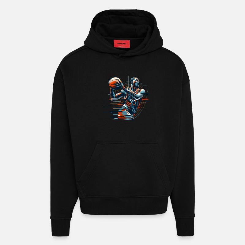 Basketball Dynamic Gift - Hoodie- made by SPREAD  - SOLID BLACK