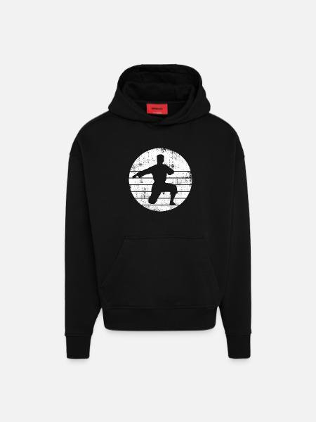 Karateka Sketch - Hoodie- made by SPREAD  - SOLID BLACK