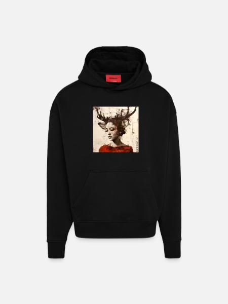 Day-Dream - Hoodie- made by SPREAD - SOLID BLACK