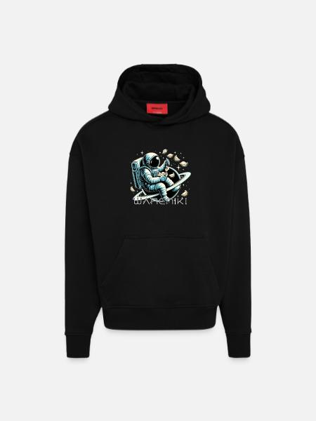 Wareniki Astronaut lecker Geschenk - Hoodie- made by SPREAD - SOLID BLACK