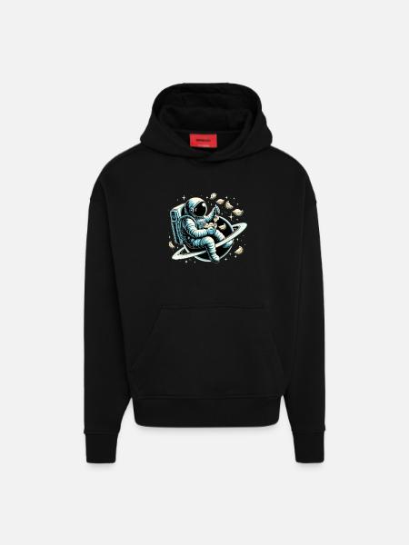 Vareniki Astronaut Yummy Gift - Hoodie- made by SPREAD - SOLID BLACK