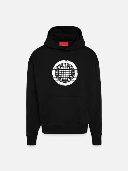 80s Disco - Hoodie- made by SPREAD - SOLID BLACK