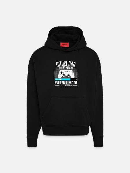 Future Dad – Parent Mode On - Hoodie- made by SPREAD  - SOLID BLACK