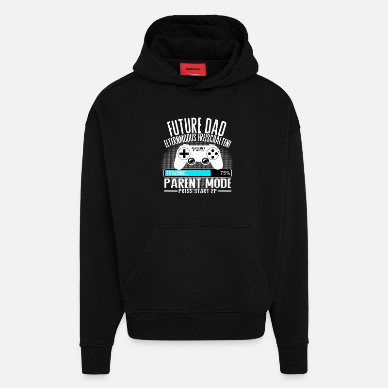 Future Dad – Parent Mode On - Hoodie- made by SPREAD - SOLID BLACK
