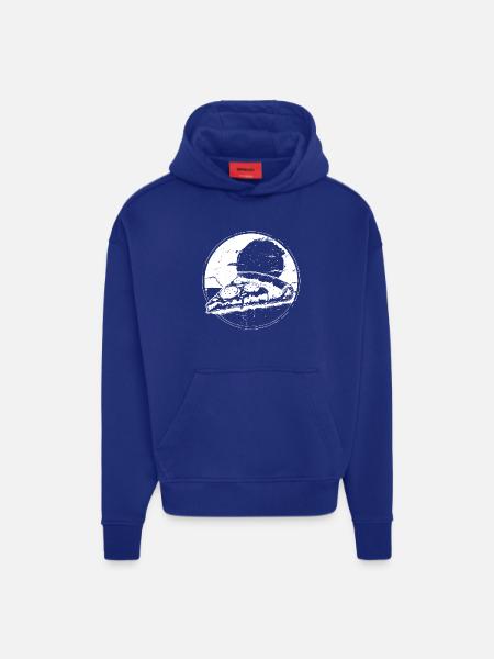 Pizza Piece Drawing - Hoodie- made by SPREAD  - SOLID BLACK