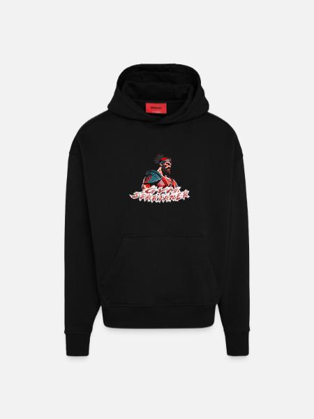 Gym Spartaner - Hoodie- made by SPREAD  - SOLID BLACK