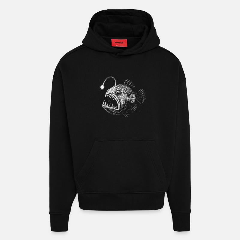 Anglerfisch - Hoodie- made by SPREAD  - SOLID BLACK