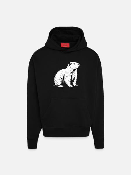 King of the Alpine Tranquility - Hoodie- made by SPREAD  - SOLID BLACK