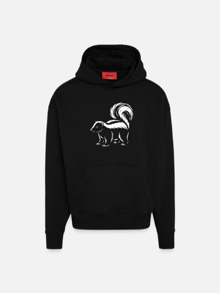 Moufette fière - Sweat à capuche bio épais oversize fabriqué en UE - SOLID BLACK