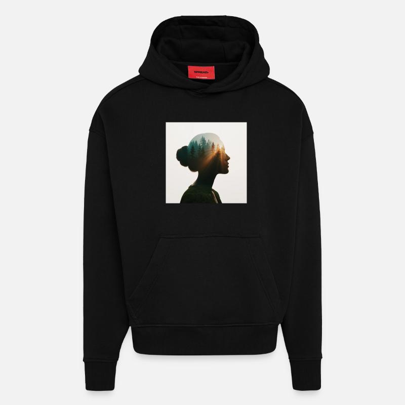 Waldseele - Hoodie- made by SPREAD  - SOLID BLACK