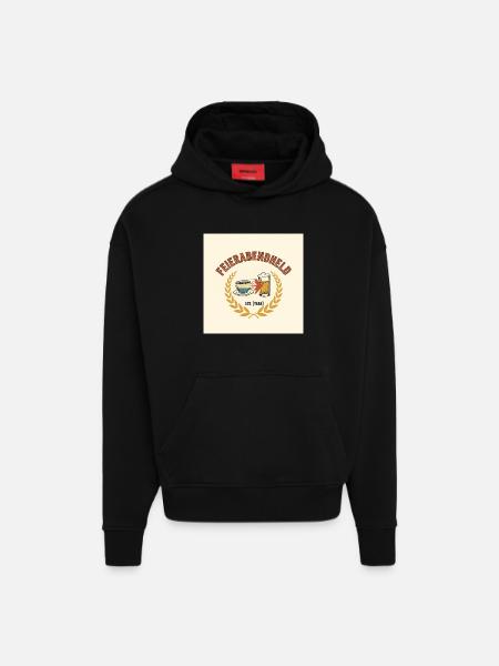 Feierabendheld Kaffeetasse & Bierglas Design - Hoodie- made by SPREAD - SOLID BLACK