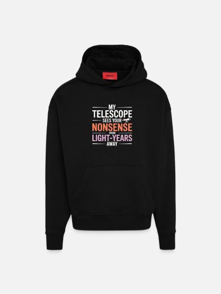 Astronomy Humor  - Hoodie- made by SPREAD  - SOLID BLACK