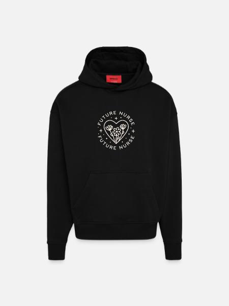 Future nurse nursing school student motivation - Hoodie- made by SPREAD - SOLID BLACK