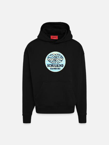 SCHULANFANG HAMBURG FRANZBRÖTCHEN - Hoodie- made by SPREAD  - SOLID BLACK