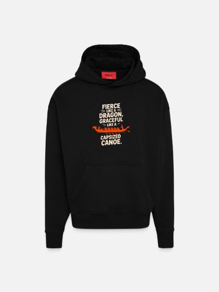 Synchronized Paddling Crew  - Hoodie- made by SPREAD  - SOLID BLACK