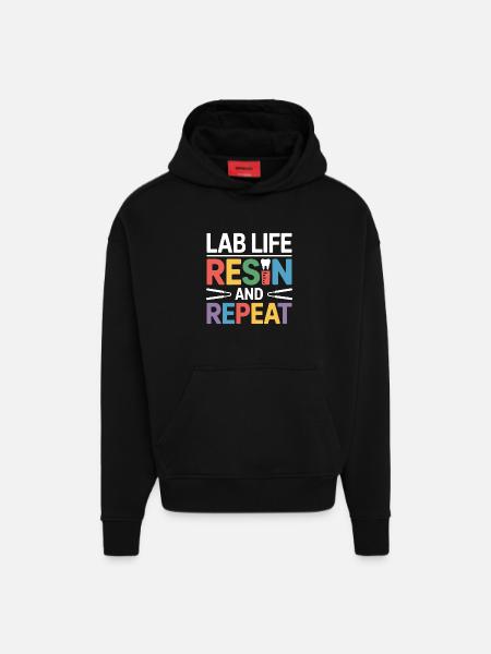 Dental Lab Technician Work Art - Hoodie- made by SPREAD - SOLID BLACK